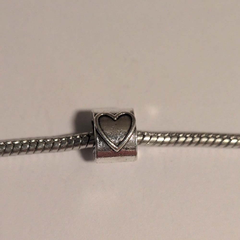 Silver Heart Charm for‎ Pandora Style Bracelet